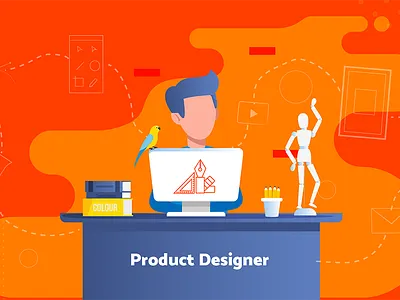 product designer job offer illustration art design digital art drawing flat illustation illustration infographic infographic design vector