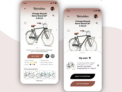 Daily UI #012 - E-commerce shop app bike daily 100 challenge dailyui dailyui012 design ecommerce shop ui ui design ux uxdesign