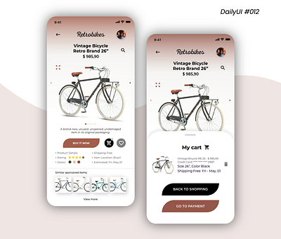 Daily UI #012 - E-commerce shop app bike daily 100 challenge dailyui dailyui012 design ecommerce shop ui ui design ux uxdesign