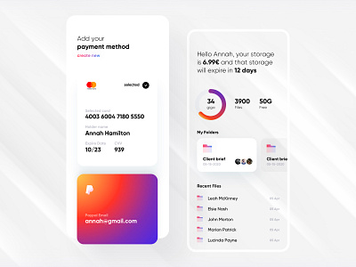 File O - Online Cloud Storage app branding colorful creative dashboard design fluid microsoft gradient illustration ios android minimal mobile phone ui ux