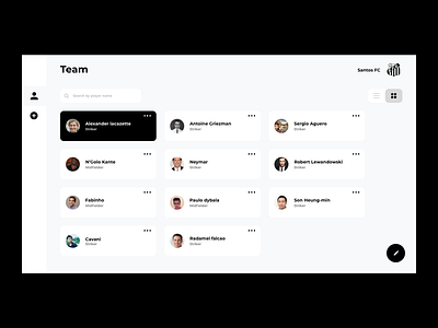 Club Dashboard admin blackandwhite dashboad dashboard design dashboard ui design