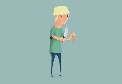 Don't hurt the carrot who loves you carrot character design draw illustration indie procreate