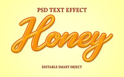 Honest text effect Design 3d 3d text