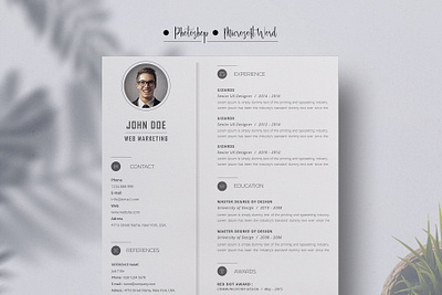 Cv/Resume clean resume creative resume curriculum vitae cv template modern modern resume professional resume resume template template