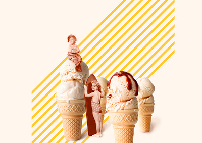 Ice cream collage coffee collage collage art collage maker design graphic design package package design packaging design