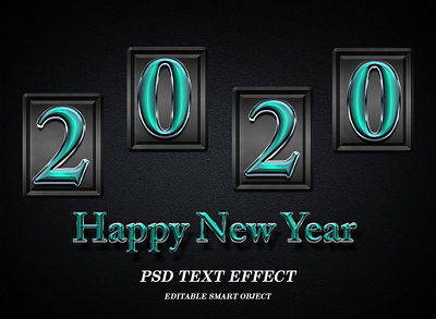 2020 text effect design 3d 3d text