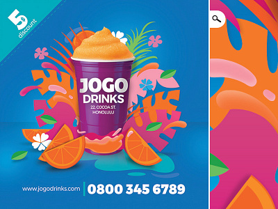 Tropical Juice Drink Flyer drink event exotic flyer juice print promotional punch season summer template tropical