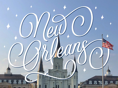 New Orleans city hand drawn type hand lettering hand type lettering new orleans travel type typography