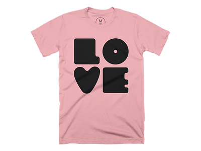 Love Tee Shirt - Cotton Bureau branding coral cottonbureau handlettering lettering love pink tee teeshirt