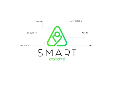Logo Smart Coyote alert alerts car coach easy fatma aroua green light logo navigation navigation bar seatbelt security
