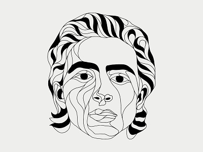 Timothée Chalamet art direction branding design illustration line art portrait portrait illustration vector