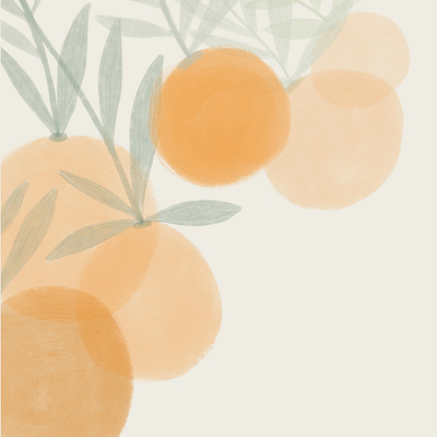 Orange Ya Glad Spring is Here citrus fruit illustration orange oranges procreate