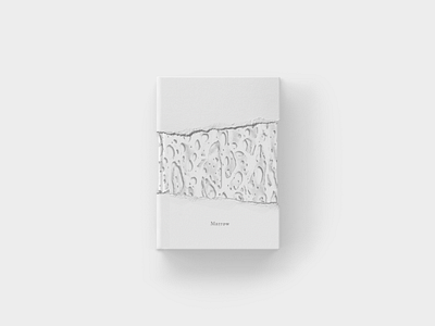 Book Design: Marrow book cover book cover design book design cover design digital art dribbble marrow mockup texture white