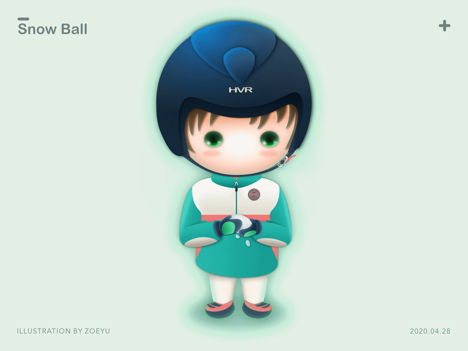 Snow Ball animation art boy cartoon character character design design illustration illustrator snow vector illustration vectorart