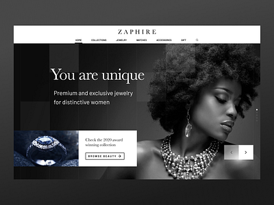 Challenge 003 #dailyUI - Landing Page dailyui dailyui 003 desktop jewelry landingpage