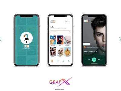 Minimal App design for Chirp (Micro Podcasts) appdesign iphonex mobile ui podcast ux