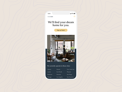 Home Again Conceptual dailyui iphone landing page marketing mobile ui ux uxui