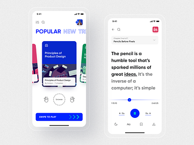 AudioBook Transcript App 🔥 app app design app ui audiobook figma inspiration ios ios app mobile app mobile ui mobile ui design transcript typography ui ui design uiux ux