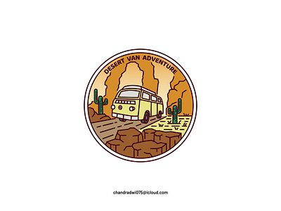 Desert Van Adventure Monoline Illustration Full Color apparel design apparel graphics badge design badge logo badges illustration illustrator monoline monoline illustration monoline logo patchwork sticker t shirt design t shirt illustration vector art vector illustration vintage vintage badge vintage design vintage logo