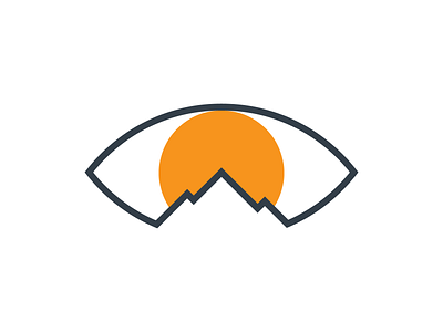 Sage Mountain (vision care) brand brand identity branding care clinic doctor eye eyeball eyes eyesight logo logo design logodesign logotype mountain sun symbol vision