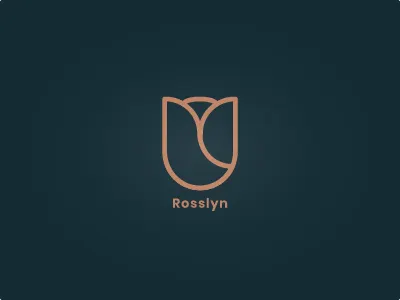 Rosslyn (Rose) Family Crest branding crest design flat icon logo minimal rose ui uidesign vector weeklywarmup