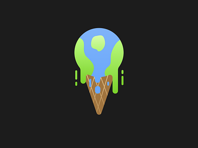 Melt design earth earthday earthy global logo global warming globe icecream illustration illustration design illustrator sketch