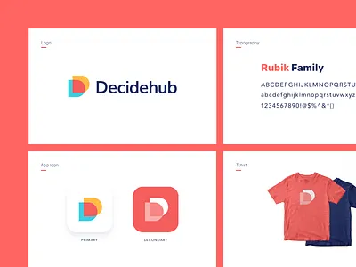 Decidehub Branding branding grid icon identity illustration lettering logo logotype monogram symbol