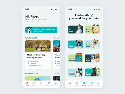 Pets Care App UI animals app app design appdesign application cats design dogs graphicdesign pets ui uidesign uiux user userexperience userinterface ux uxdesign vet walk