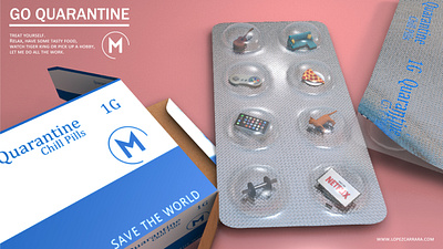 Quarantine Pills 3d box box design graphic medicine pandemic pills quarantine