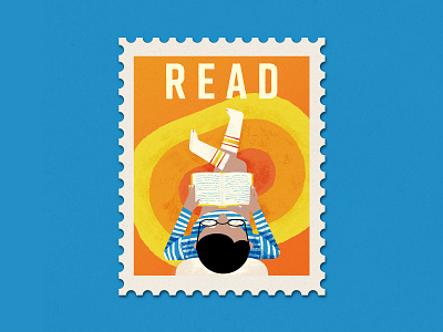 Quarantivities Stamps: Read illustration quarantine reading stamp