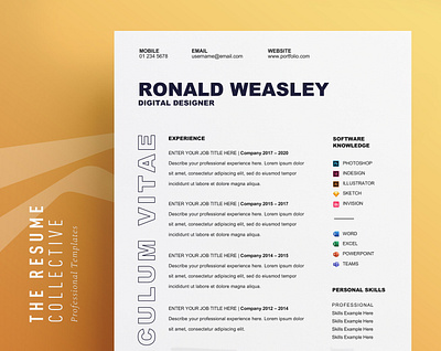 CV Template | Easily Editable | Word Format | Download curriculum vitae cv download editable resume elegant cv minimalist resume modern cv modern resume professional cv professional resume resume clean