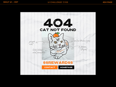 DailyUI 008 - 404 Page 404 404page cat dailyui dailyui008 ui ui challenge