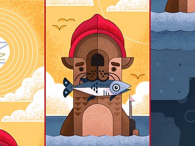 Stevesie 2.0 bill murray graphic design illustration movie ocean otter the life aquatic vector wes anderson