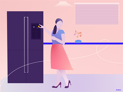 Smart home concept design illustration smart home