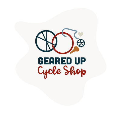 Daily logo challenge #24 Bicycle shop - Geared Up Cycle Shop bicycle bike shop branding cycling dailylogo dailylogochallenge design logo logodesign vector