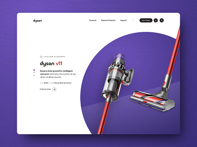 Dyson Redesign branding dark ui ecommerce illustration minimal scandinavian design typography uiux ux web