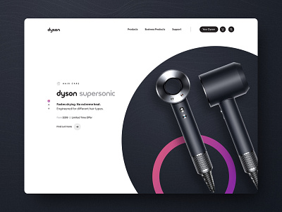 Dyson Redesign branding dark dark ui design ecommerce minimal scandinavian design typo typography ui uiux web