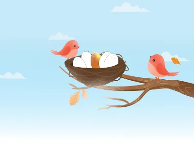 Golden Eggs art banner clean design design graphic graphicdesign illustraion illustration illustrator procreate