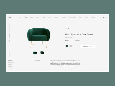 Minimalist Furniture Webshop - BEHANCE animation case study clean concept detail ecommerce elegant flat furniture gray hipvan homeware minimalist nordic online store redesign scandinavian ui ux web