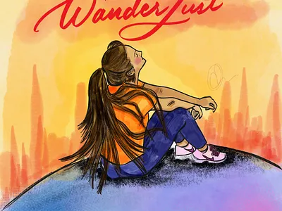 wanderlust | watercolour illustration | brush lettering art artist comic design graphic design illustration ink kyle brushes process watercolour
