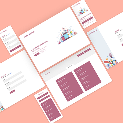 Carevillage backend frontend design ui ux web design