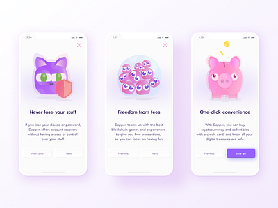 Crypto wallet app onboarding app design app walkthrough application character character design character desing crypto crypto wallet guide mobile ui mobile wallet onboarding onboarding screen walkthrough wallet