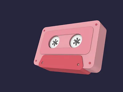 1.1: Modelling: Cassette Tape 3d 3dart cassette cassette tape cinema4d motiondesign