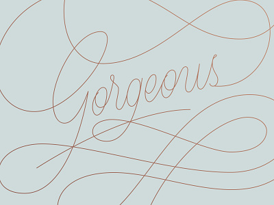 Gorgeous custom type fashion handlettering lettering monoline script type typography vector