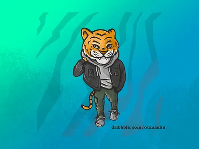 Tiger fashion hoodie illustration mascot mascot character military sticker street style tile tiger fashion tiger sticker yeezy boost 350