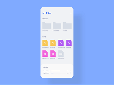 Daily UI 31 - File Upload app dailyui file file upload files folder minimal ui ui challenge webdesign