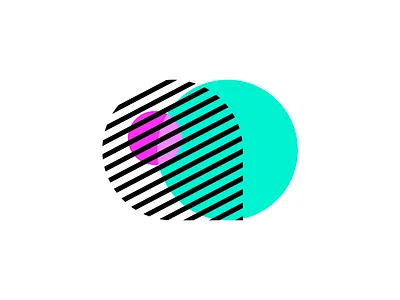 AC Brand Exploration a ac agency app blend modes branding c circles clean diagonal flat icon identity illustrator layers lines logo minimal neon stripes