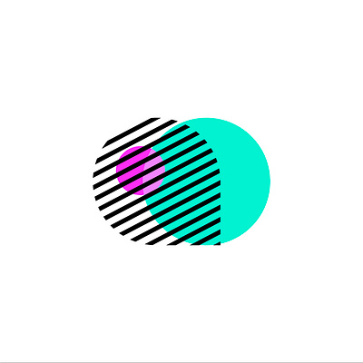 AC Brand Exploration a ac agency app blend modes branding c circles clean diagonal flat icon identity illustrator layers lines logo minimal neon stripes