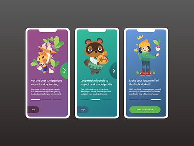 UI Challenge 23: Onboarding animal crossing dailyui dailyuichallenge design illustration onboarding ui