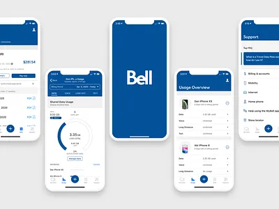 My Bell App actual product bell ios iphone mobile mobile ui native released telecommunication usage